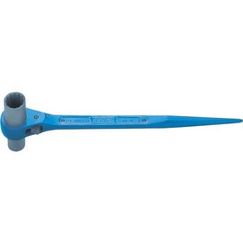 Top Industry (TOP) Long Socket Ratchet Wrench, 0.7 x 0.9 inches (19 x 24 mm), Shino Forged Product, Blue, Scaffolding, Housing, Tobi Tools, RM-19x24L, Tsubame Sanjo, Made in Japan