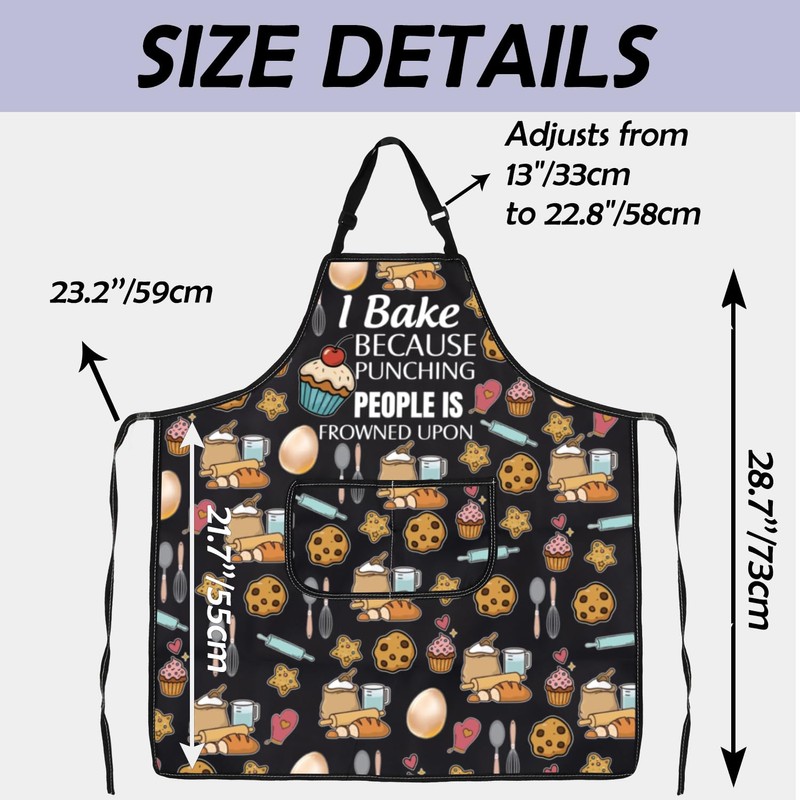 Baking Apron Baker Gift Baking Lover Gift Bake Because Punching