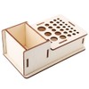 Multi Hole DIY Craft Tool Storage Wooden Holder Basswood Leather