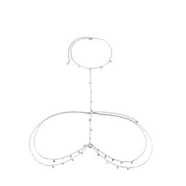 WDIRARA Women's Star Body Chain Layered Belly Waist Chain Party Body Jewelry Silver One Size