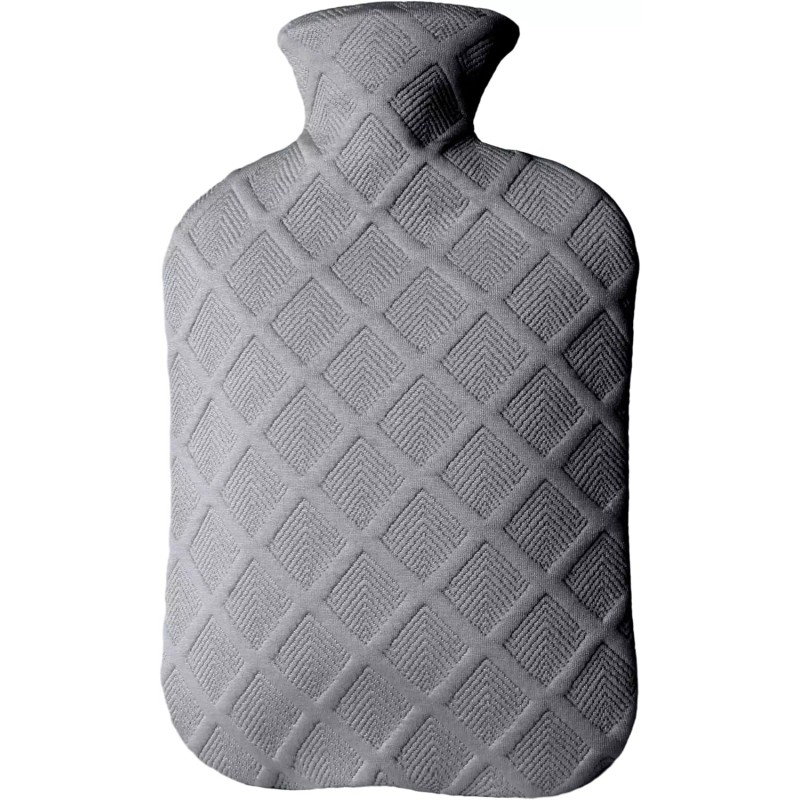 Hot Water Bottle with Soft Cover, 2L Hot Water Bag,