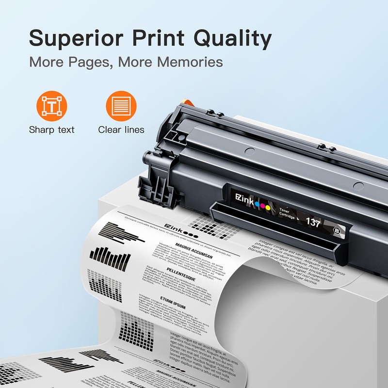 E-Z Ink Compatible Toner Cartridge Replacement for Canon 137 Black