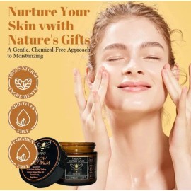 Unbranded Organic Grass-Fed Beef Tallow Balm with Raw Honey - Unscented Skin Moisturizer