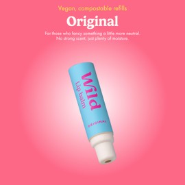 Wild - Natural Refillable Lip Balm - 3 Pack of Lip Balm Refills in a Variety of Scents - Includes Original, Coconut & Vanilla and Watermelon Flavours - Beeswax Free