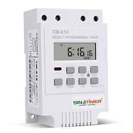 Vogueing Tool TM616 Digital Electric Timer with LCD Display, Programmable Digital Timer for Lights, 24 Hours/7 Days a Week Programmable (White, 12V)