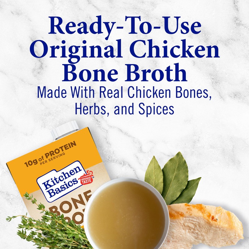 Kitchen Basics Chicken Bone Broth, 32 oz. Carton, Great size