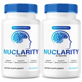 (2 Pack) Nuclarity – Premium Daily Memory & Focus Formula with a Clean, Natural Blend to Support Sharp Thinking, Concentration, & Quick Recall | Gentle, Easy-to-Swallow Pills (120 Capsules)