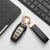 AOKSUNOVA Women's Leather Car Key Fob, Red-01, Unit size