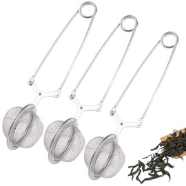 Pack of 3 tea tongs, tea tongs made of 304 stainless steel, tea strainers for loose tea, tea strainer for teapot, tea cup, diameter 4.5 cm