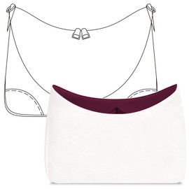 FANJI Project Handbag Organizer Insert for LV BOULOGNE, Custom Fit Inside Premium Prunoir Lightweight Water Resistant Purse Insert Accessories