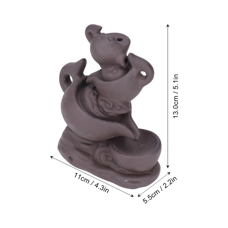 Insence Waterwall Antique Purple Sand Auspicious Cloud Teapot Backflow Sandalwood