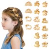 Ouligay 16 Pack Mini Flower Hair Clips Metal Small Hair