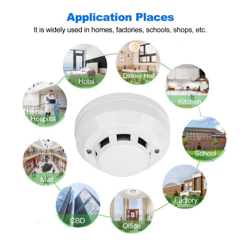 Smoke Alarm High Sensitivity Security Detector Sound Light Warning Device