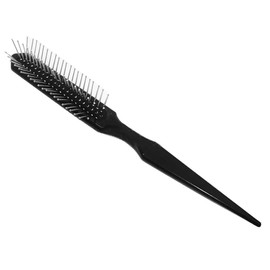 POFET 2pcs Black Detangling Styling Hairbrush Rat Tail Cushioned Comb For Natural Hair Wigs Hair Extensions