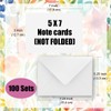 ANSSDO 5x7 Cardstock with Envelopes NOT FOLDED, Heavyweight White Blank