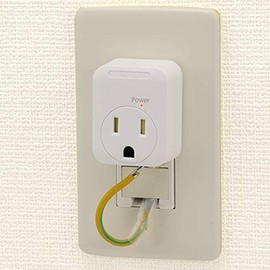 Ohm Denki HS-TM1EHL3-W Smoke Guard Adapter (1 opening/with shutter/White)