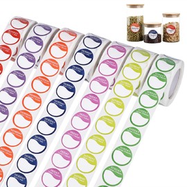 Days of The Week Stickers, 3500Pcs Food Labels Stickers Date Labels for Food Full Week Day Dots Food Labels for Commercial Kitchen, Restaurants, and Catering Outlets(500 Labels per Roll)