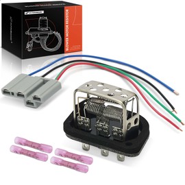 A-Premium HVAC Blower Motor Resistor with Wire Harness Kit Compatible with Jeep Vehicles - Cherokee 1984-1996, Comanche 1986-1992, Wagoneer 1984-1990, Replace# 55036000, 56000522