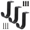 Kowibcl Curtain Rod Brackets for Ceiling-Mounted, Drapery Rod Holder for