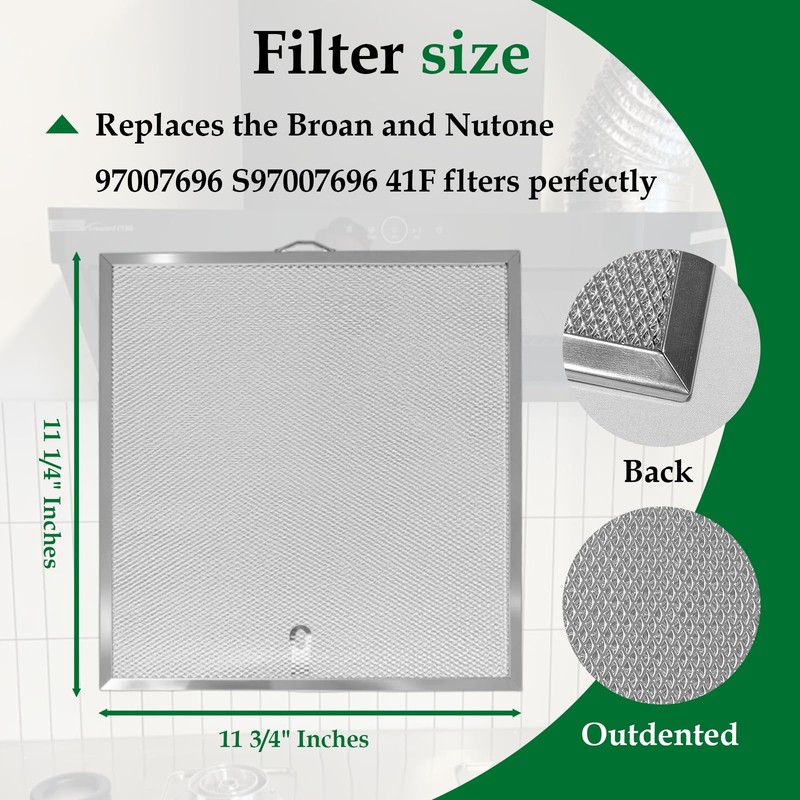 oneket Stove Hood Vent Filter 11-1/4" x 11-3/4" BPQTAF S99010316