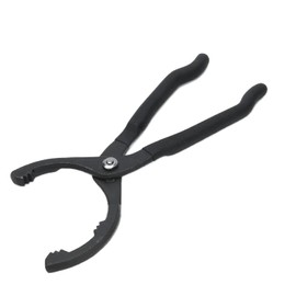 12-Inch Adjustable Oil Filter Wrench with Black Handle for Automotive Oil Filter Removal - Carbon Steel Pliers with Anti-Slip Grip