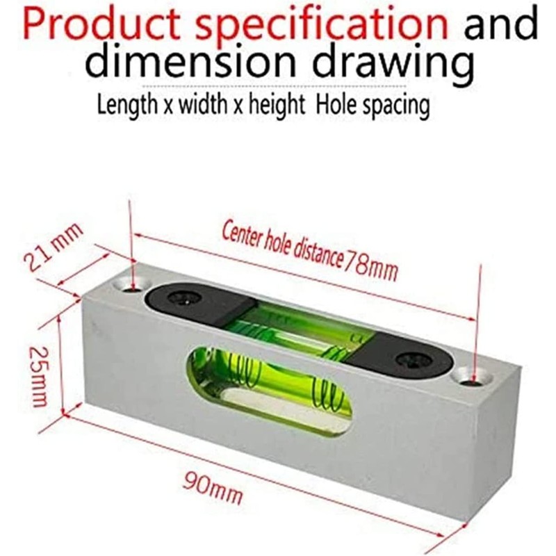 Green Aluminum Alloy Luminous Metal High Precision Adjustable Spirit Level
