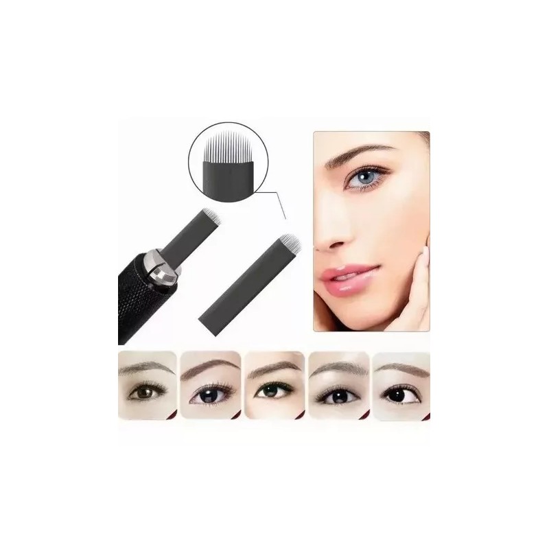 OEM Microblading Agujas Pin Y Lengua De Gato 18u Pack