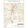 New Mexico Counties & Roads Small Wall Map Dry Erase