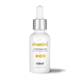 Indeed Labs Vitamin C Brightening Drops | Lightweight Vitamin C Facial Serum | Encapsulated Ascorbic Acid for 15x Absorption | with Moisturizing Tamarind Seed Extract & Biosaccharide Gum-1, (1 Fl Oz)