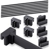 24 Pcs Hanging File Rail and Clip Set 16 Black
