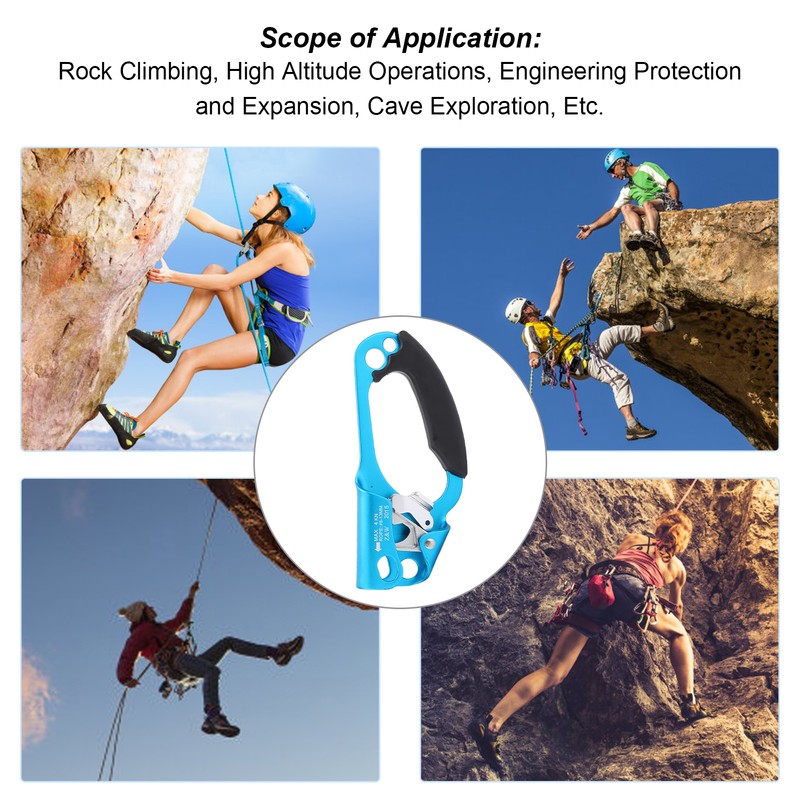 Outdoor Sports Rock Climbing 4KN Right Hand Ascender Device Mountaineer
