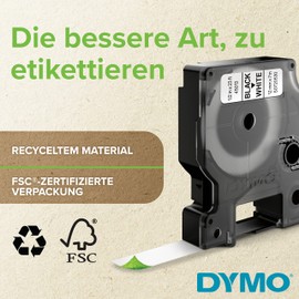 DYMO DYMO Original D1-Etikettenband | blau auf weiß | 9 mm x 7 m | selbstklebendes Schriftband | für LabelManager-Beschriftungsgerät
