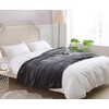 BEAUTEX Fleece Blanket Twin Size Grey Blanket Throw Super Soft