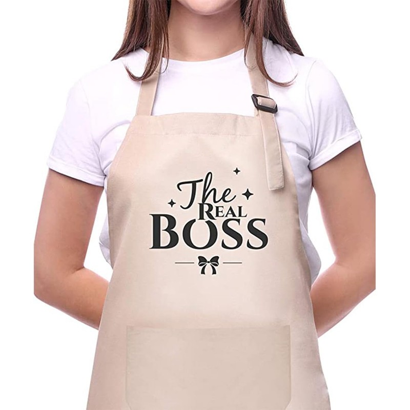 Couple Aprons for Cooking, The Boss The Real Boss Apron
