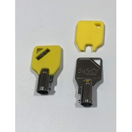 Keys for Dewalt Tool Boxes Key Codes T00 - T04 Tubular Barrel Keys SafeCo Brands 2-Yellow Keys (T01 Dewalt)