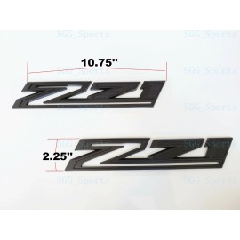 OEM 2pcs 2019-2023 Chevy Silverado Z71 Emblem OEM Fender Matte Black 84632695