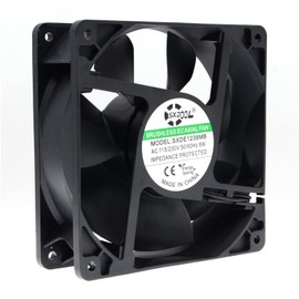 SXDOOL EC ventilador de refrigeración de motor, ventilador de 120 mm, 120 mm, 38 mm, CA 110 V, 115 V, 120 V, 220 V, 240 V, doble rodamiento de bolas 3000 rpm.