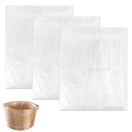 TIES80Pcs Disposable Foot Tub Liner, 25.59 x 21.65 Inches Plastic Pedicure Spa Bags Portable Bath Basin Bags Thin Large Foot Bath Liners, Disposable Pedicure Liners for Foot Soak Bath