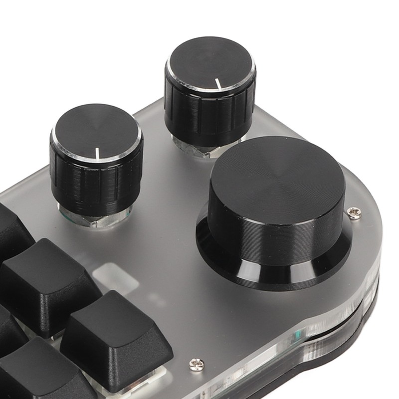 Programmable Keyboard 3 Knobs 15 Keys Portable RGB Bluetooth DIY