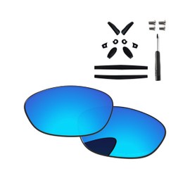PapaViva Replacement Lenses & Rubber Kits for Oakley Juliet Ice Blue - Polarized