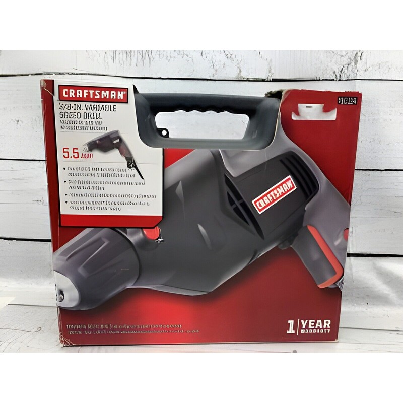 Craftsman NEW! CRAFTSMAN 3/8" VARIABLE SPEED 0-800 RPM DRILL, 5.5