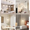YSHomeStunn 6" Black Glass Globe Pendant Light 2 Pack Modern