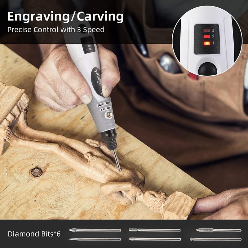 Towallmark Rotary Tool Kit, Cordless Rotary Tool 3.6V with 50