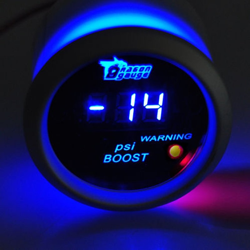 ESUPPORT Car 2" 52mm Digital Turbo Boost Gauge PSI Blue