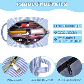 Mxrymvu Blessing Gifts for Women Cosmetic Pouch Inspirational Gifts for Female Friends Travel Makeup Bag Farewell Gift for Coworker Travel Toiletry Bag Going Away Long Distance Relationship Gift