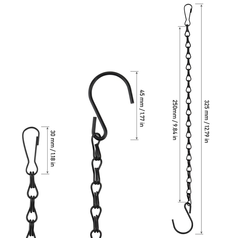 MOUYAT 40 Pack 10 Inch Black Plant Hanging Chains, Heavy