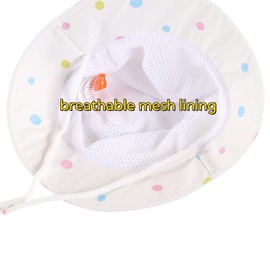 LLmoway Toddler Fishing Hat Boys Girls Foldable Sun Hat with Soft Brim Adjustable Chin Guard Travel Outdoor Bucket Hat Polka Dot