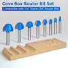 Cove Box Router Bit Set-8Pcs 1/4 Inch Shank Solid Carbide