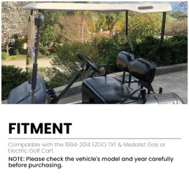 ECOTRIC Tinted Windshield Compatible with 1994-2013 EZGO TXT/Medalist Gas or Electric Models Golf Cart Windshield Folding Down Impact Resistant Windshield