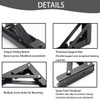 Collapsible Triangle Shelf Bracket Max, 2 Pcs Black Heavy Duty